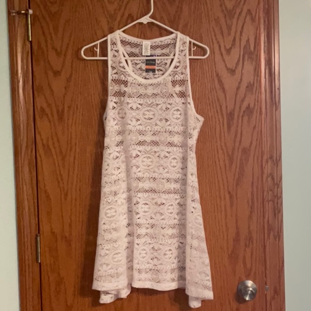 west loop Women’s Lace Beach Cover-Up White Size XL
